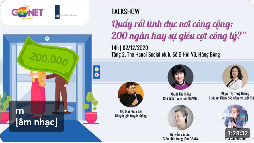 TALKSHOW: QUẤY RỐI TÌNH DỤC NƠI CÔNG CỘNG: 200 NGÀN HAY SỰ GIỄU CỢT CÔNG LÝ?